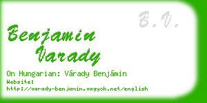 benjamin varady business card